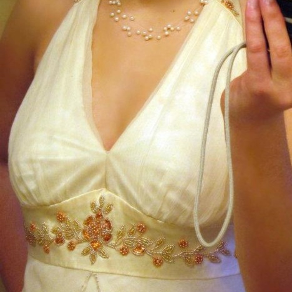 Very classy, cream, name brand cocktail dress
